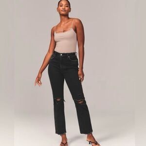 Abercrombie & Fitch the ankle straight ultra high rise jean 28